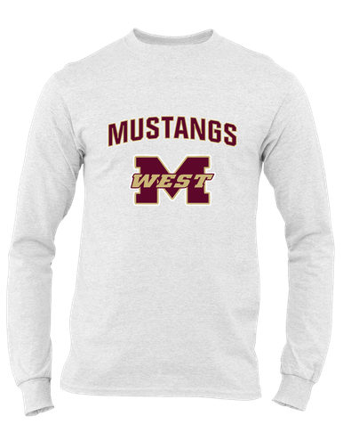 Magnolia West Mustangs Mascot #6 Men's LS T-Shirt