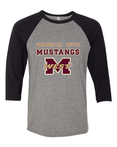 Magnolia West Mustangs Spirit Men's Baseball T-Shirt