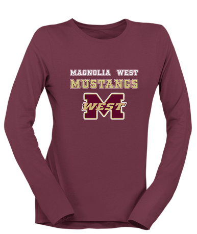 Magnolia West Mustangs Spirit Women's LS T-Shirt
