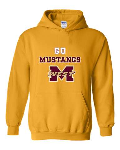 Magnolia West Mustangs Go Team Men's Hoodie