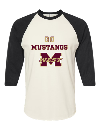 Magnolia West Mustangs Go Team Men's Baseball T-Shirt