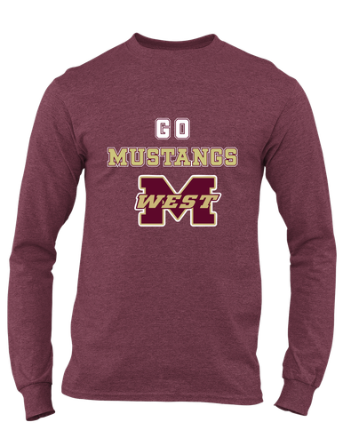 Magnolia West Mustangs Go Team Men's LS T-Shirt