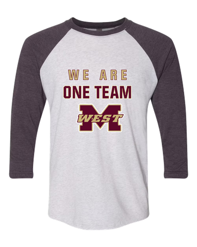 Magnolia West Mustangs We Are One Team Women's Baseball T-Shirt