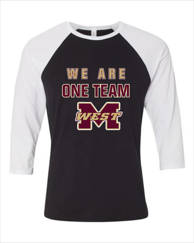 Magnolia West Mustangs We Are One Team Men's Baseball T-Shirt