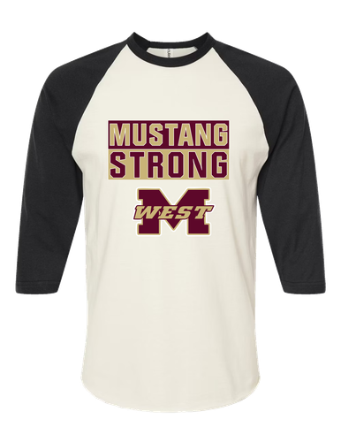 Magnolia West Mustangs Strong #1 Women's Baseball T-Shirt