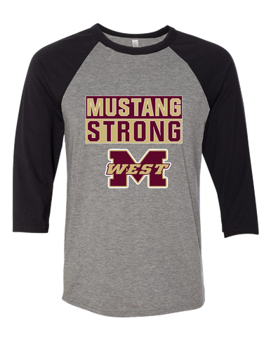 Magnolia West Mustangs Strong #1 Men's Baseball T-Shirt