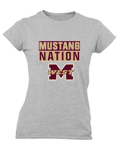 Magnolia West Mustangs Nation #1 Women's Premium SS T-Shirt