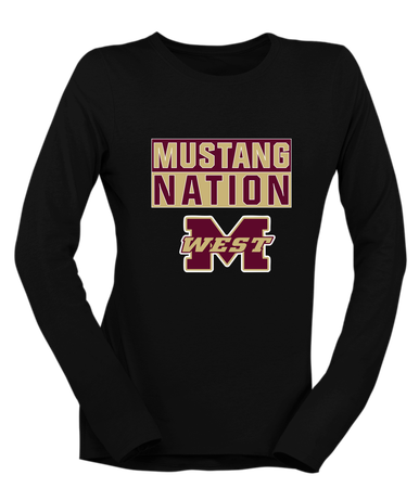 Magnolia West Mustangs Nation #1 Women's Premium LS T-Shirt