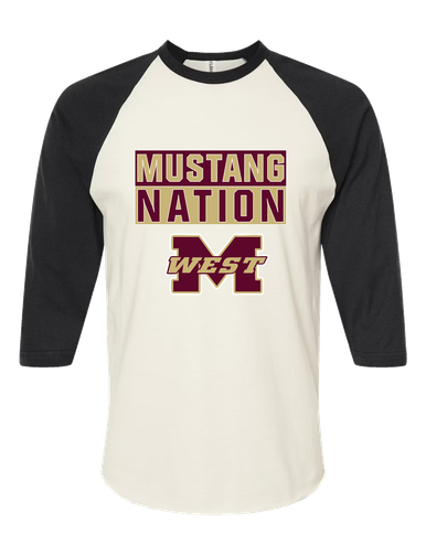Magnolia West Mustangs Nation #1 Men's Baseball T-Shirt