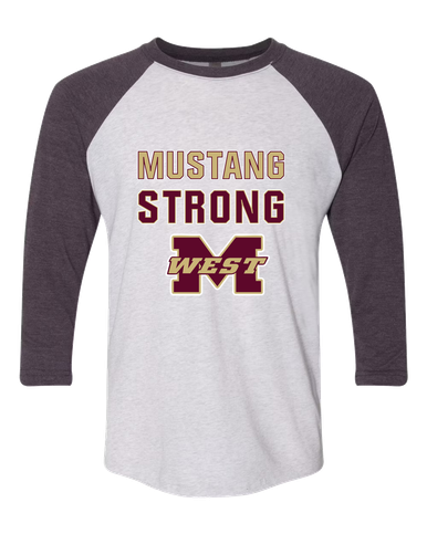 Magnolia West Mustangs Strong #2 Women's Baseball T-Shirt