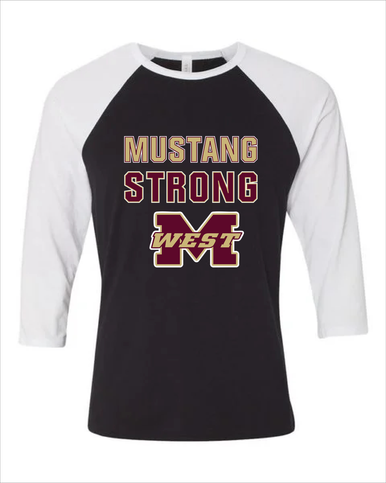 Magnolia West Mustangs Strong #2 Men's Baseball T-Shirt