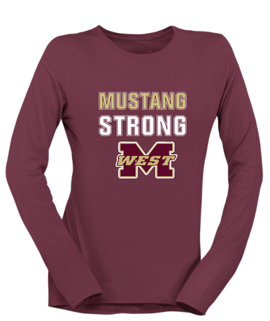 Magnolia West Mustangs Strong #2 Women's LS T-Shirt