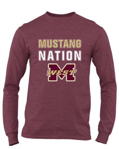 Magnolia West Mustangs Nation #2 Men's LS T-Shirt