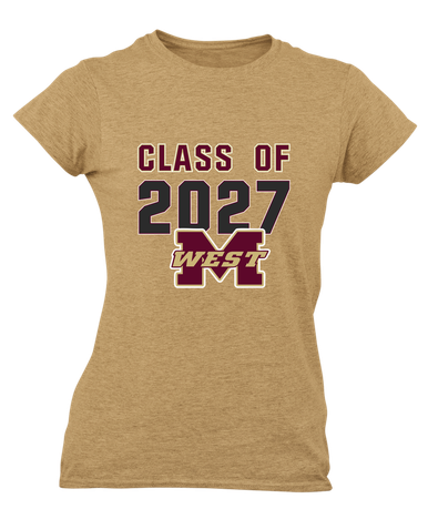 Magnolia West Mustangs Class of 2027 Women's Premium SS T-Shirt