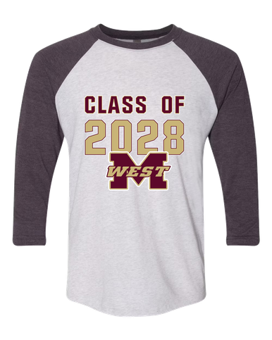 Magnolia West Mustangs Class of 2028 Women's Baseball T-Shirt