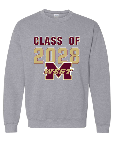 Magnolia West Mustangs Class of 2028 Men's Sweatshirt