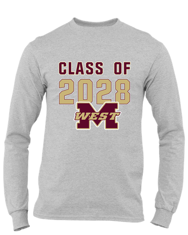 Magnolia West Mustangs Class of 2028 Men's LS T-Shirt
