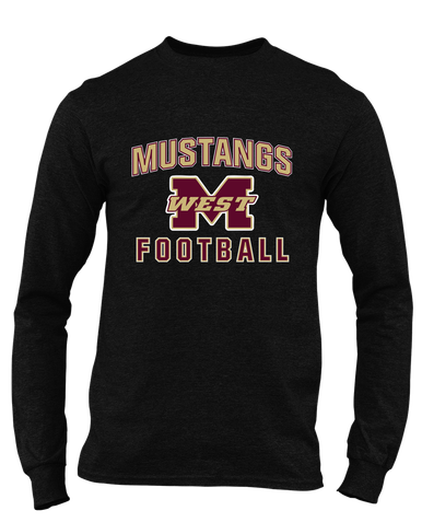 Magnolia West Mustangs Football #1 Men's Premium LS T-Shirt