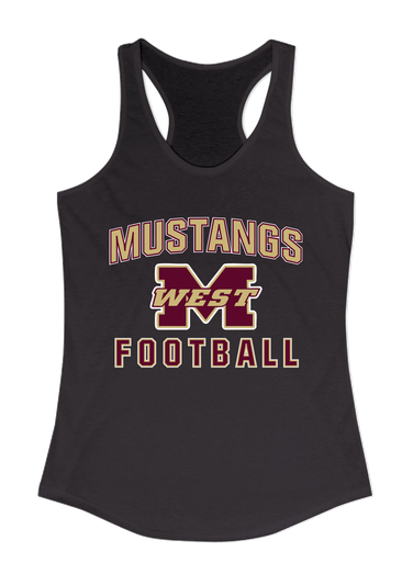 Magnolia West Mustangs Football #1 Women's Tank Top