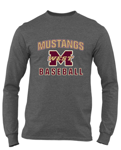 Magnolia West Mustangs Baseball #1 Men's Premium LS T-Shirt