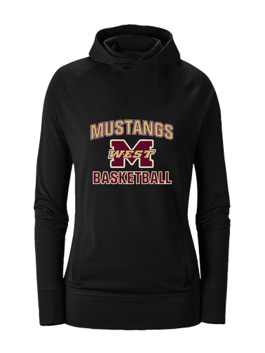 Magnolia West Mustangs Basketball #1 Women's Hoodie