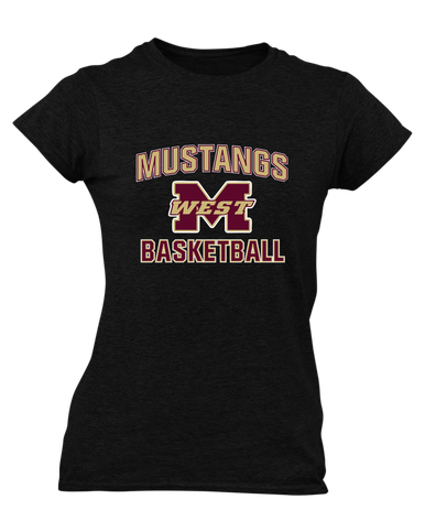 Magnolia West Mustangs Basketball #1 Women's SS T-Shirt