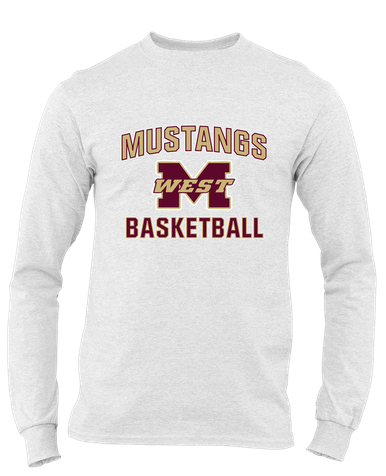 Magnolia West Mustangs Basketball #1 Men's Premium LS T-Shirt