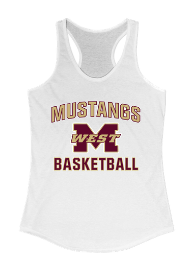 Magnolia West Mustangs Basketball #1 Women's Tank Top