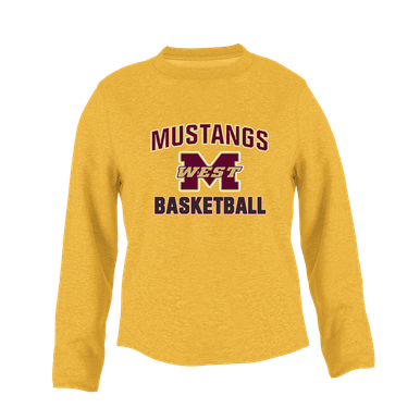 Magnolia West Mustangs Basketball #1 Women's Sweatshirt