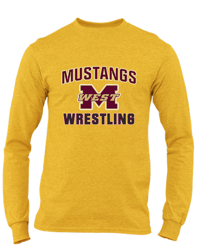 Magnolia West Mustangs Wrestling Men's LS T-Shirt