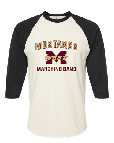Magnolia West Mustangs Marching Band Women's Baseball T-Shirt