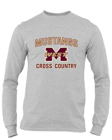 Magnolia West Mustangs Cross Country Men's LS T-Shirt