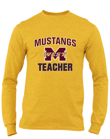 Magnolia West Mustangs Teacher Men's LS T-Shirt