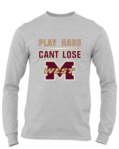 Magnolia West Mustangs Play Hard, Can't Lose Men's LS T-Shirt