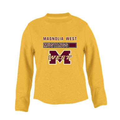 Magnolia West Mustangs Mascot #7 Women's Sweatshirt