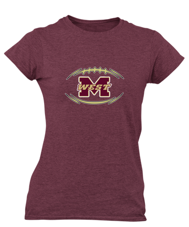 Magnolia West Mustangs Football #3 Women's Premium SS T-Shirt