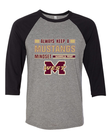 Magnolia West Mustangs Mindset Women's Baseball T-Shirt