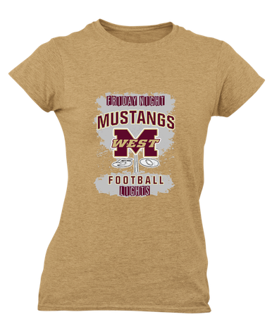 Magnolia West Mustangs Football #6 Women's Premium SS T-Shirt