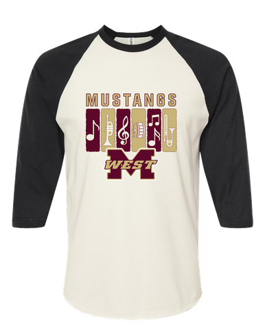 Magnolia West Mustangs Band # 2 Women's Baseball T-Shirt