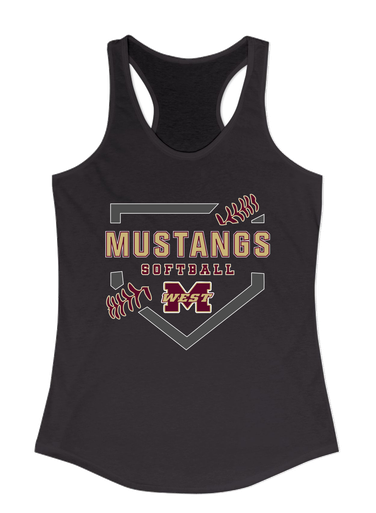 Magnolia West Mustangs Softball #2 Women's Tank Top