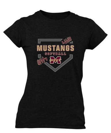 Magnolia West Mustangs Softball #2 Women's SS T-Shirt