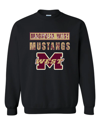 Magnolia West Mustangs Mascot #9 Men's Sweatshirt