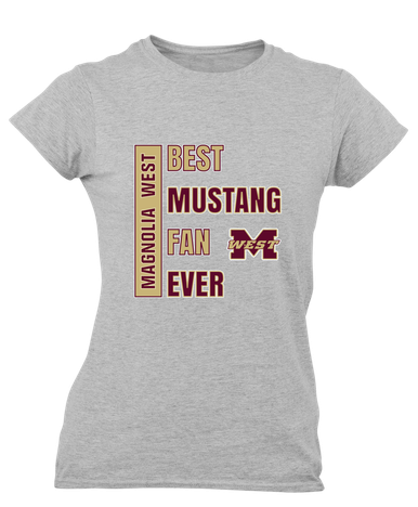 Magnolia West Mustangs Best Mustang Fan Women's Premium SS T-Shirt