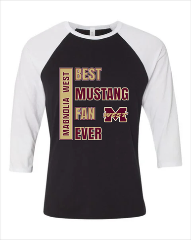 Magnolia West Mustangs Best Mustang Fan Women's Baseball T-Shirt