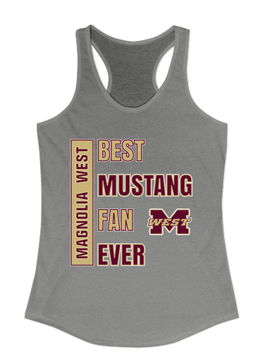 Magnolia West Mustangs Best Mustang Fan Women's Tank Top