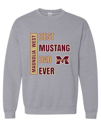 Magnolia West Mustangs Best Mustang Dad Men's Sweatshirt