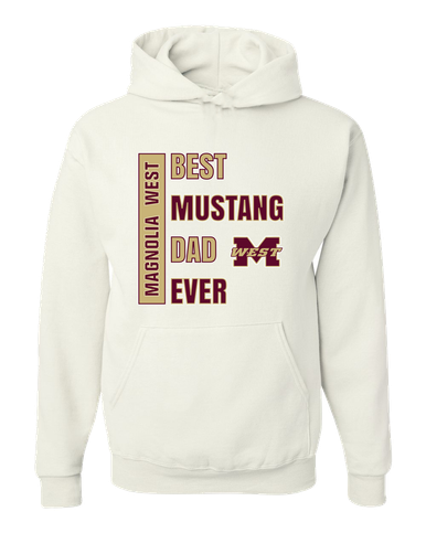 Magnolia West Mustangs Best Mustang Dad Men's Premium Hoodie