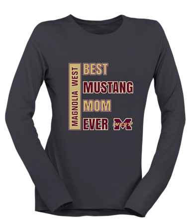 Magnolia West Mustangs Best Mustang Mom Women's Premium LS T-Shirt