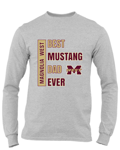 Magnolia West Mustangs Best Mustang Dad Men's LS T-Shirt
