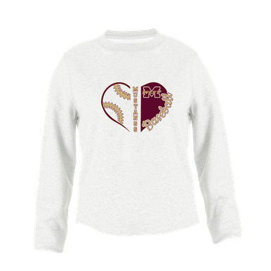 Magnolia West Mustangs Heart Baseball Women's Sweatshirt
